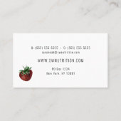 Strawberry Fruit Dietician Nutrition Visitekaartje (Achterkant)