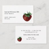Strawberry Fruit Dietician Nutrition Visitekaartje (Voorkant / Achterkant)