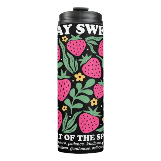 Strawberry Fruit of the Spirit Graphic Thermosbeker (Voorkant)