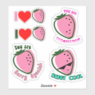Strawberry Fun Pun Verbazingwekkend Cool Geweldige Sticker