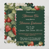 Strawberry Garden Afternoon Tea Vrijgezellenfeest Kaart (Voorkant / Achterkant)