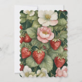 Strawberry Garden Afternoon Tea Vrijgezellenfeest Kaart (Achterkant)