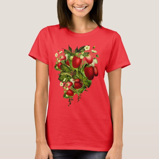 Strawberry Garden Designer T-shirt (Voorkant)