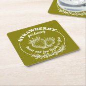 strawberry gardening kartonnen onderzetters (Schuin)