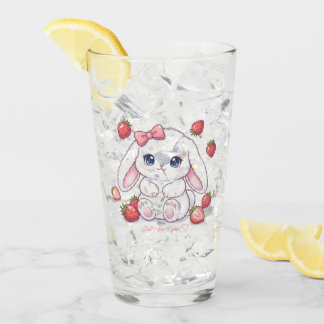 Strawberry Gaze Bunny - Cute Anime Eyes & Ribbon  Glas
