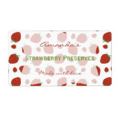 Strawberry gepersonaliseerd inblikken label (Voorkant)