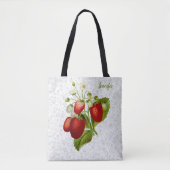 Strawberry gepersonaliseerde Canvas tas kantlook (Voorkant)