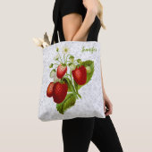 Strawberry gepersonaliseerde Canvas tas kantlook (Dichtbij)