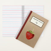 Strawberry gepersonaliseerde compositie Notitieboek (Binnen)