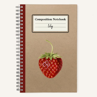 Strawberry gepersonaliseerde compositie Notitieboek
