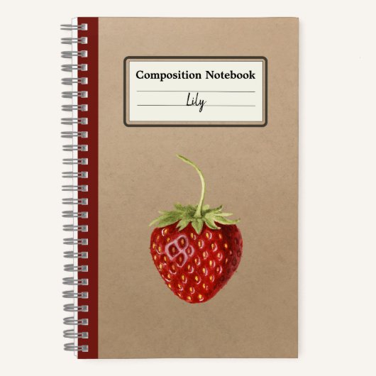 Strawberry gepersonaliseerde compositie Notitieboek (Voorkant)