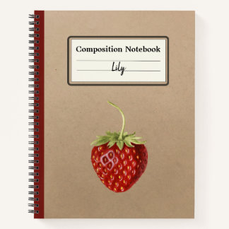  Strawberry gepersonaliseerde compositie Notitieboek