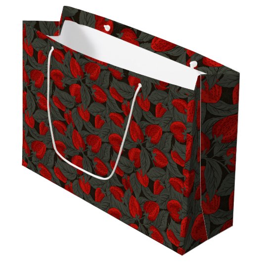 Strawberry Gift Bag Groot Cadeauzakje (Voorkant Gekanteld)