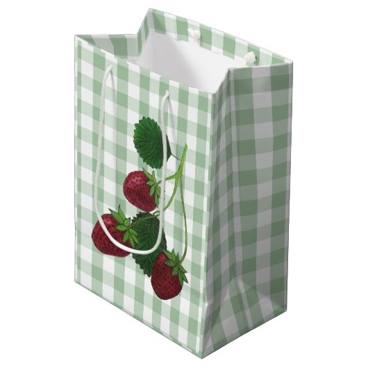 Strawberry Gift Bag Medium Cadeauzakje (Voorkant Gekanteld)