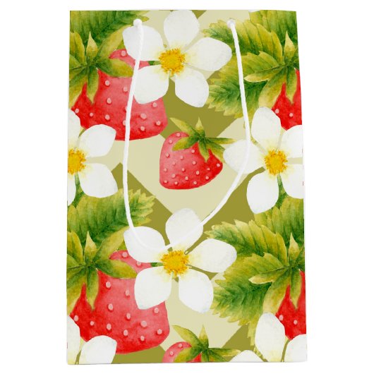 Strawberry Gift Bag Medium Cadeauzakje (Voorkant)