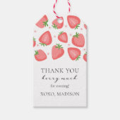 Strawberry Gift Label Hartelijk dank Cadeaulabel (Voorkant)