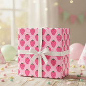 Strawberry gift wrap, cute gift wrap with fruit  cadeaupapier