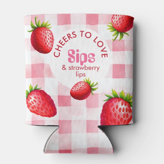 Strawberry Gingham Bachelorette Drink Crew Cooler (Achterkant)