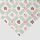 Strawberry Gingham Berry Themed Tissuepapier (Detail)