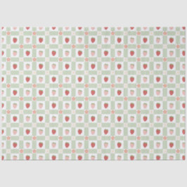 Strawberry Gingham Berry Themed Tissuepapier