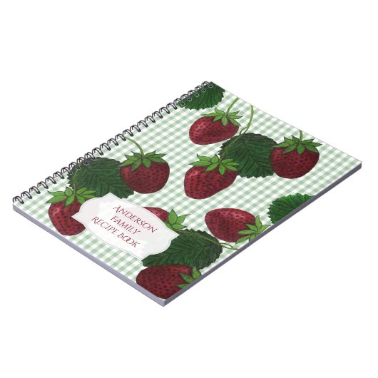 Strawberry Gingham Notitieboek (Linkerzijde)