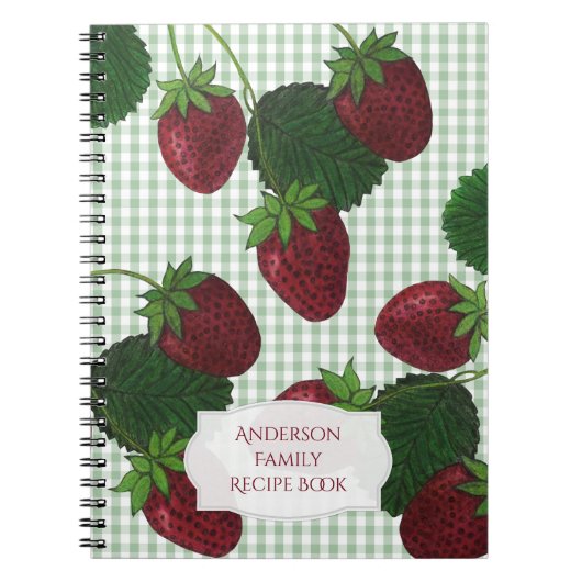 Strawberry Gingham Notitieboek (Voorkant)