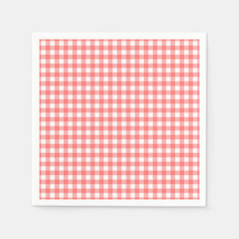 Strawberry Gingham Party Servet