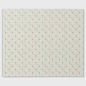 Strawberry Gingham Pastel Green 1st Birthday Cadeaupapier (Vlak)