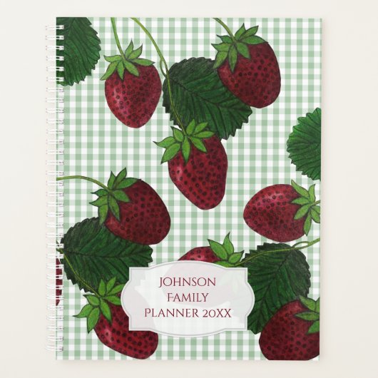 Strawberry Gingham Planner (Voorkant)