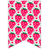 Strawberry Girl 1st Birthday Mijlpalen Foto's Vlaggetjes (Eerste vlag)