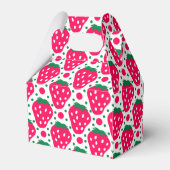 Strawberry Girl 1st Birthday Party Dank je Bedankdoosjes (Achterkant)