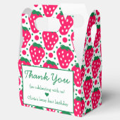 Strawberry Girl 1st Birthday Party Dank je Bedankdoosjes (Geopend)