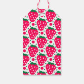 Strawberry Girl 1st Birthday Party Dank je Cadeaulabel (Achterkant)