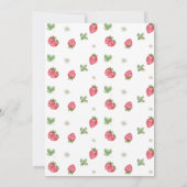 Strawberry Girl Baby shower Waterverf Kaart (Achterkant)