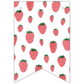 Strawberry Girl Berry First Birthday Mijlstenen Vlaggetjes (Eerste vlag)