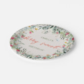 Strawberry Girl Berry First Birthday Papieren Bordje (Gekanteld)