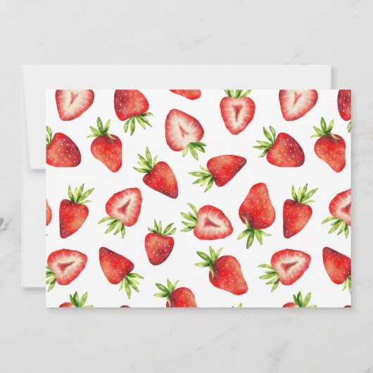 Strawberry Girl Birthday Berry Veel foto Bedankkaart (Achterkant)