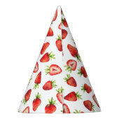 Strawberry Girl Birthday Party Feesthoedjes (Achterkant)