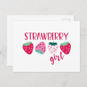 Strawberry Girl Briefkaart (Voorkant / Achterkant)