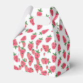 Strawberry Girl First Birthday Party Hartelijk dan Bedankdoosjes (Achterkant)