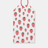 Strawberry Girl First Birthday Party Hartelijk dan Cadeaulabel (Achterkant)