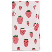 Strawberry Girl First Birthday Party Klein Cadeauzakje (Achterkant)