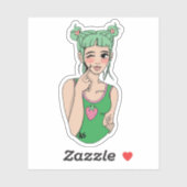 Strawberry Girl Sticker (Vel)