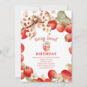 Strawberry Girls Berry Sweet Second Birthday Kaart (Voorkant)