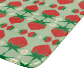 Strawberry Glass Cutting Board 6x7 Snijplank (Hoek)