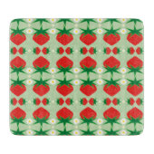 Strawberry Glass Cutting Board 6x7 Snijplank (Voorkant)
