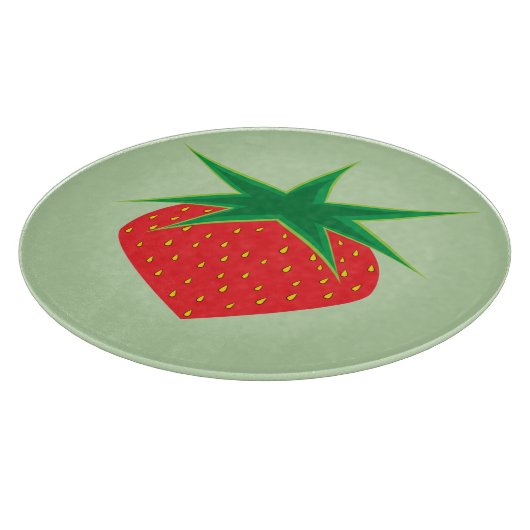 Strawberry Glass Cutting Board Snijplank (Hoek)