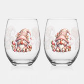 Strawberry Gnome Stemless wijnglas Set Wijnglas Zonder Voet (Links)
