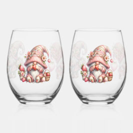 Strawberry Gnome Stemless wijnglas Set Zonder Voet