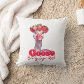 Strawberry Goose Funny Goose met aardbeien Kussen (Deken)
